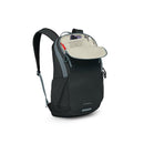 Osprey Astronova Backpack inner organisation detail, Black/Shale Grey