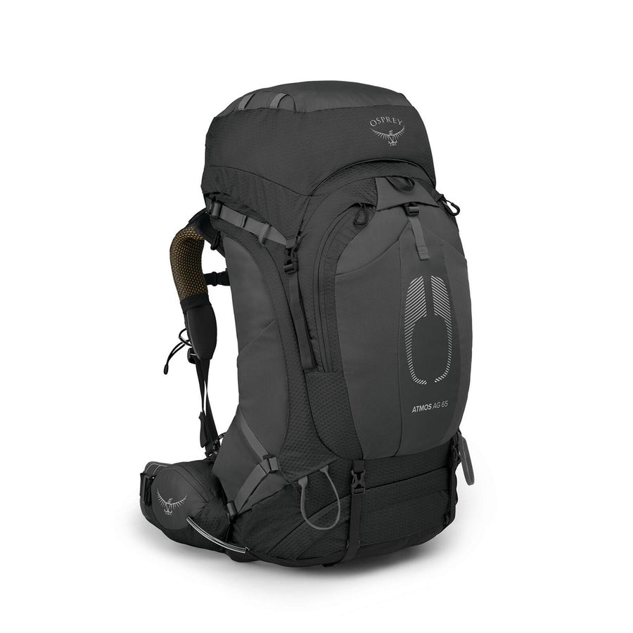 Osprey Atmos AG 65 Backpack front view, Black