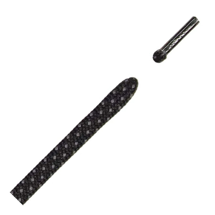 Barth 180cm 7mm Semicircular Laces - 222 Charcoal/Grey Fleck  