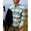 Billabong Boundary Half Zip Mock Neck Fleece - Chino  