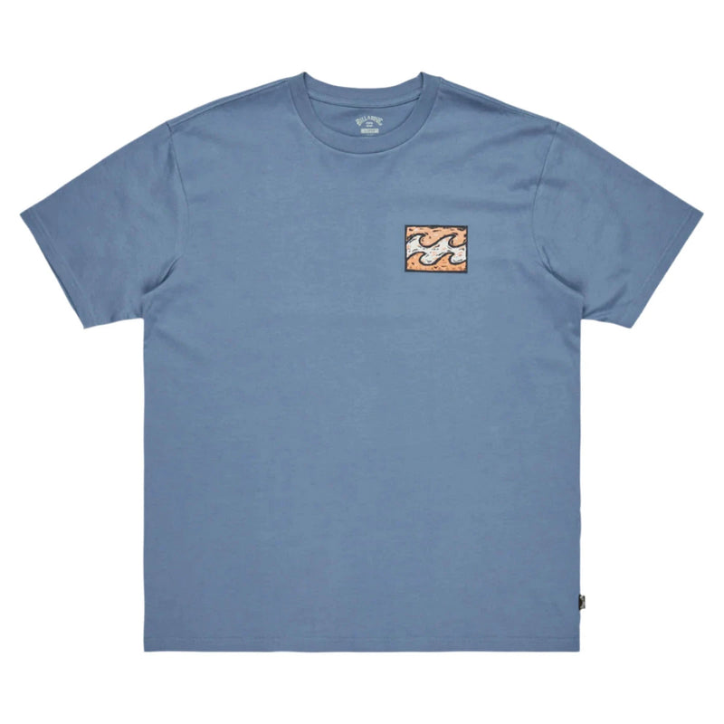 Billabong Men's Crayon Wave Short Sleeved Tee - Carolina Blue
