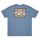 Billabong Men's Crayon Wave Short Sleeved Tee - Carolina Blue