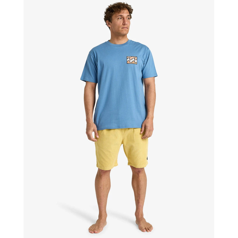 Billabong Crayon Wave Short Sleeved Tee - Carolina Blue  
