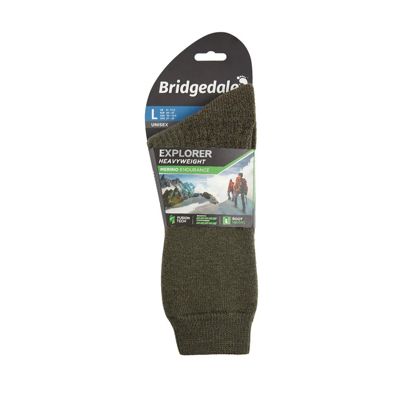 Bridgedale Heavyweight Merino Performance - Olive - Great Outdoors Ireland