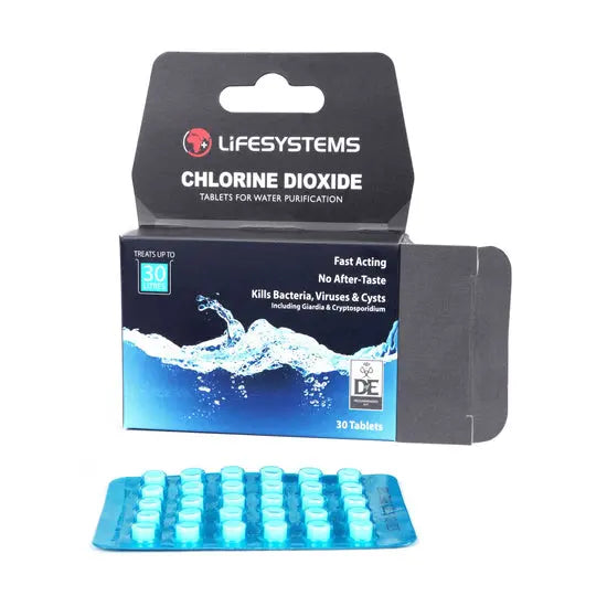 Lifesystems Chlorine Dioxide Water Purification Tablets- Great Outdoors Ireland