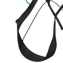 Black harness loop on a white background