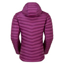 Rab Women's Cirrus Flex Insulated Hooded Jacket back view, Plum/Mulberry