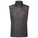 Rab Men's Cirrus Flex Insulated Vest front flat lay, Graphene