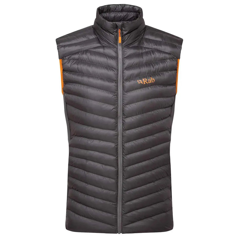 Rab Men's Cirrus Flex Insulated Vest front flat lay, Graphene
