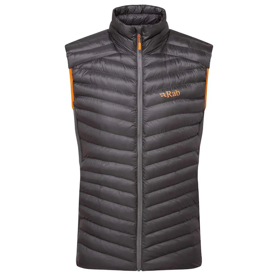 Rab Men's Cirrus Flex Insulated Vest front flat lay, Graphene