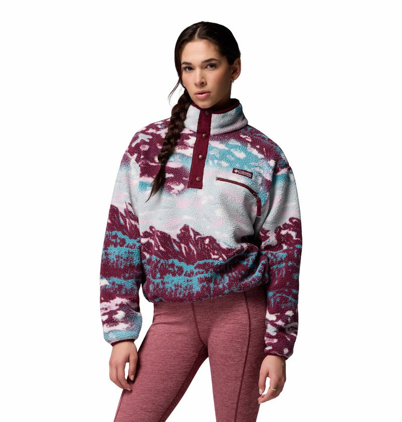 Columbia Women's Helvetia™ II Cropped Sherpa Half Snap Printed Fleece  
