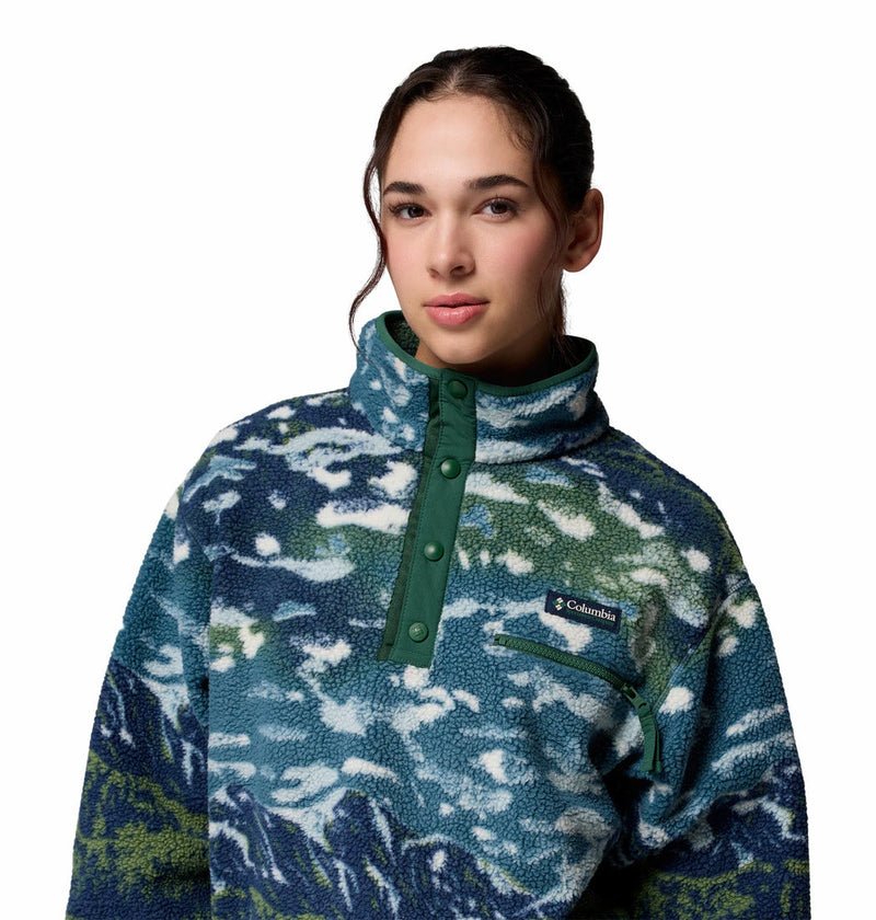 Columbia Women's Helvetia™ II Cropped Sherpa Half Snap Printed Fleece  