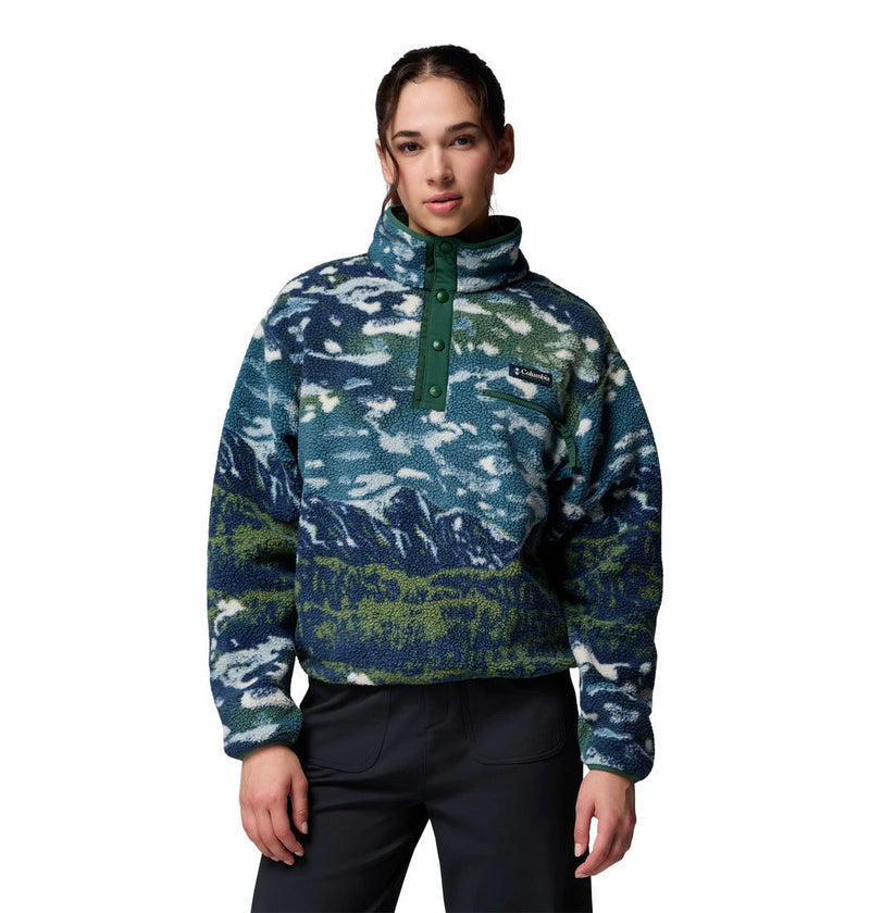 Columbia Women's Helvetia™ II Cropped Sherpa Half Snap Printed Fleece  