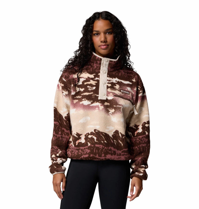Columbia Women's Helvetia™ II Cropped Sherpa Half Snap Printed Fleece  