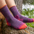 Darn Tough Hiker Micro Crew Midweight Hiking Sock - Plum  