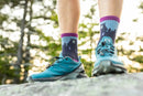 Darn Tough Bear Town Micro Crew Lightweight Hiking Sock - Purple  