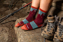 Darn Tough Bear Town Micro Crew Lightweight Hiking Sock - Burgundy  