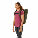 Rab Depot 25L Day Pack worn, side profile, Dark Olive