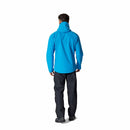 Men's Downpour Waterproof Pants back view with jacket, Black