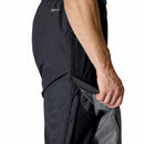 Men's Downpour Waterproof Pants ankle zip detail, Black