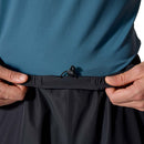 Men's Downpour Waterproof Pants waistband adjustment detail, Black