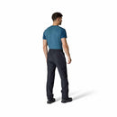 Men's Downpour Waterproof Pants full length back, Black