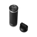YETI Rambler® 18 oz (532 ml) Bottle With Chug Cap in Black with Chug cap displayed