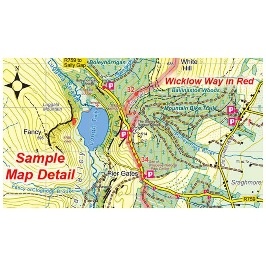 Wicklow Rivers Trust Map East West Mapping Wicklow Way North-South 1:50k Map