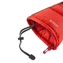 Rab Endurance Down Mitt wrist strap detail, Fire Red