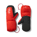 Rab Endurance Down Mitt pair view, Fire Red
