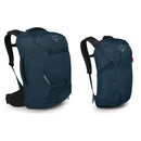 Osprey Farpoint® 55 Travel Pack - Muted Space Blue - Front with Day Bag
