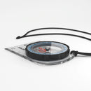 Compass with a black strap on a white background