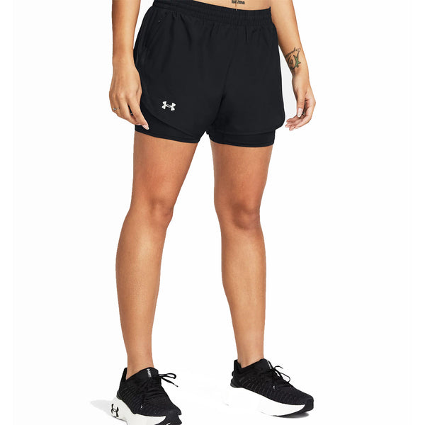 Under Armour Fly-By 2-in-1 Shorts - Black Great Outdoors Ireland