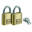 Brass Key Padlocks Twin Pack