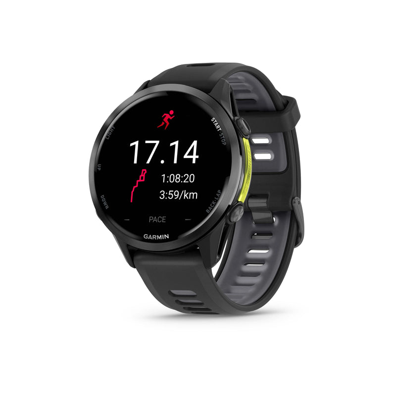 Garmin Forerunner® 970 - Carbon Titanium with Black Case and Black/Whitestone Band  