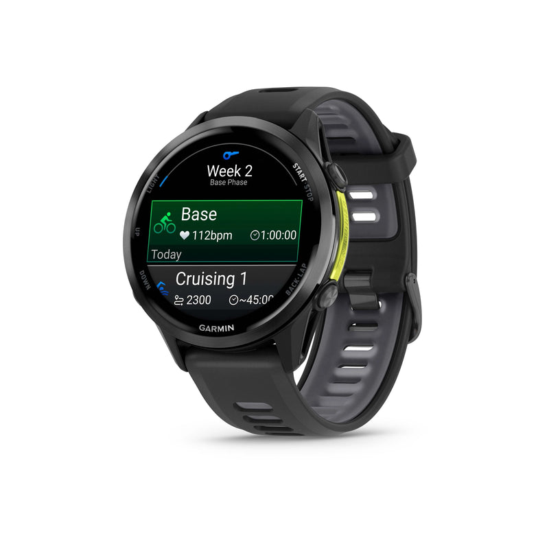Garmin Forerunner® 970 - Carbon Titanium with Black Case and Black/Whitestone Band  