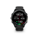 Garmin Forerunner® 970 - Carbon Titanium with Black Case and Black/Whitestone Band  