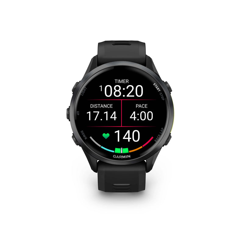 Garmin Forerunner® 970 - Carbon Titanium with Black Case and Black/Whitestone Band  