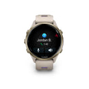 Garmin Forerunner® 970 - Soft Gold Titanium, French Grey Case with French Grey/Indigo Band  