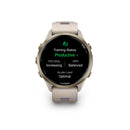 Garmin Forerunner® 970 - Soft Gold Titanium, French Grey Case with French Grey/Indigo Band  