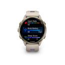 Garmin Forerunner® 970 - Soft Gold Titanium, French Grey Case with French Grey/Indigo Band  