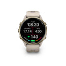Garmin Forerunner® 970 - Soft Gold Titanium, French Grey Case with French Grey/Indigo Band  