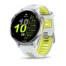 Garmin Forerunner® 970 - Titanium with Whitestone Case and Whitestone/Amp Yellow Band
