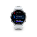 Garmin Forerunner® 970 - Titanium with Whitestone Case and Whitestone/Amp Yellow Band  