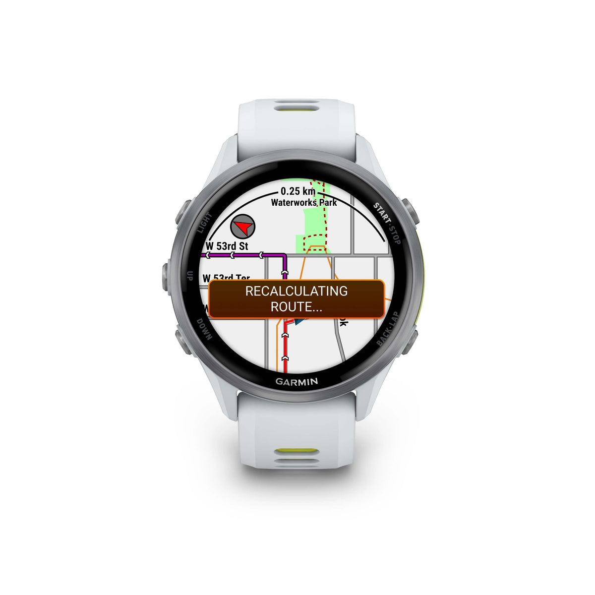 Garmin Forerunner® 970 - Titanium with Whitestone/Amp Yellow Band