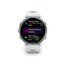 Garmin Forerunner® 970 - Titanium with Whitestone Case and Whitestone/Amp Yellow Band  