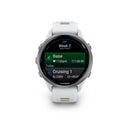 Garmin Forerunner® 970 - Titanium with Whitestone Case and Whitestone/Amp Yellow Band  