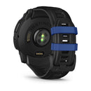 Garmin Instinct 3 – 50mm | AMOLED - Black with Black/Bolt Blue Band  