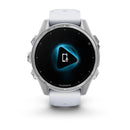 Garmin fēnix® 8 – 43 mm | AMOLED - Silver with White Silicone Band  