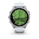 Garmin fēnix® 8 – 43 mm | AMOLED - Silver with White Silicone Band  